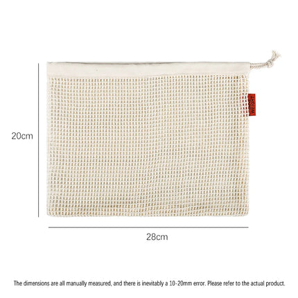 Weedi 3/6pack Reusable Cotton Mesh Produce Bags, Washable Grocery Bag Kitchen Fruit Vegetable Storage Bags Kitchen Organizer
