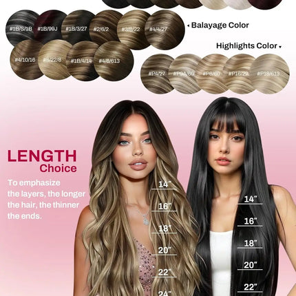[Hot Sale] Moresoo Clip in Hair Extensions Real Natural Hair Remy Straight Set 5&7 Pcs Brazilian Clip in Human Hair Extensions