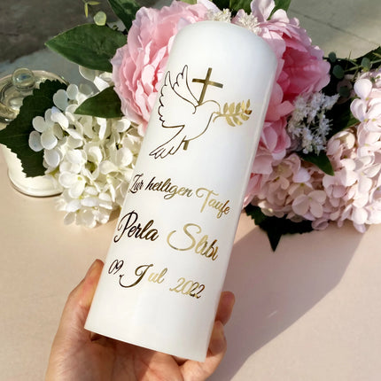 Zur Taufe alles Liebe German Custom Holy Baptism Decorations Gift Candle decorations Vinyl Decals Stickers ( Candle not included