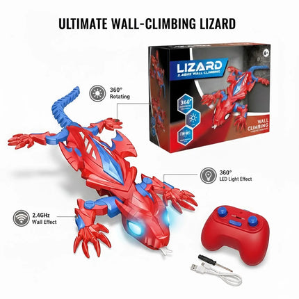 Hotfree Wall Crawler Gecko Lizard, Rechargeable Remote Control Robot Kids Toys, Spider RC Wall Climbing Funny Prank Toys