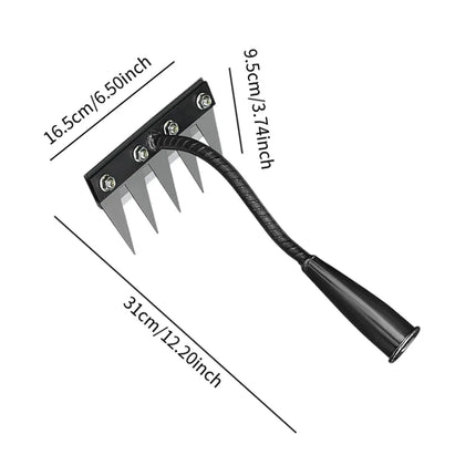 5/6/7/8 Tines Weed Puller Tool Garden Weed Pulling Tool Rake Alloy Steel Hand Weeder Tool Weed Remover Tool for Farm Backyard