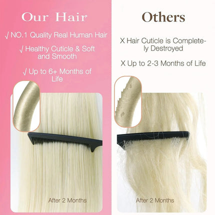U Tip Hair Extensions 100% Human Hair Nail Tip Hot Fusion Italian Keratin Hair Extensions 50 Strands Highlight Blond Color