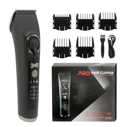 Electric Hair Clipper Unique Shaped Moving Blade Hair Trimmer LCD Display USB Rechargeable For Salon Men Hair Cutting Barber