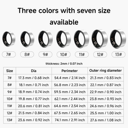 New Smart Ring Sleep Monitoring Multi-function Blood Oxygen Measurement Blood Pressure Multi-sports Mode Low Power Consumption