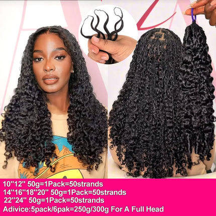 Miracle Knots Crochet Hair For Braiding Burmese Curly Boho Braids 100% Raw Human Hair Extensions Feathered Human Crochet Hair