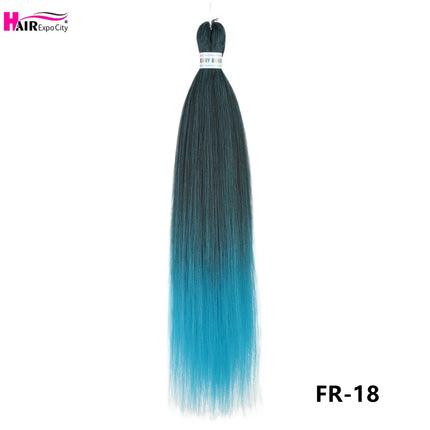 Easy Braids 26Inch Synthetic Jumbo Braids Hair Extensions Ombre Colorful Braiding Hair Pre Stretched Hair Expo City