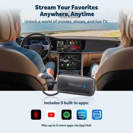 Ottocast Play2Video Ultra/Express Wireless CarPlay Android Auto Adapter Android AI Box for Netflix Youtube Spotify Accessories
