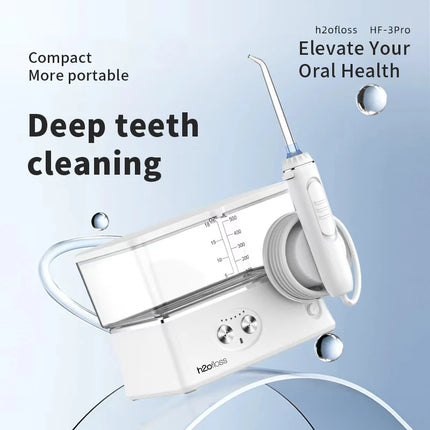 H2ofloss Tabletop Portable Water Flosser for Teeth Dental Oral Irrigator Dental Water Jet High Pressure Cleaning Mouth Washing