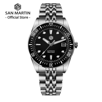 San Martin 37.5mm 40mm Classic Simple Dial Men Diver Watch Miyota 9015 Luxury Automatic Mechanical Watch Waterproof 200m SN0148