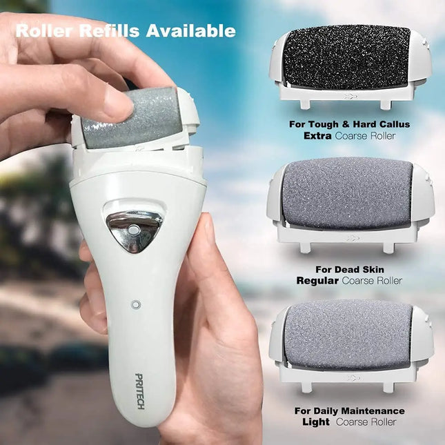 Pritech Charged Electric Callus Remover for Heels, Grinding Pedicure Tools, Professional Pedi Foot File Care for Dead Hard Skin