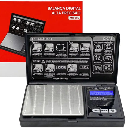 Mini High Precision Digital Scale Up To 500g With Compact And Portable Illuminated LED Display For Home And Professional Use