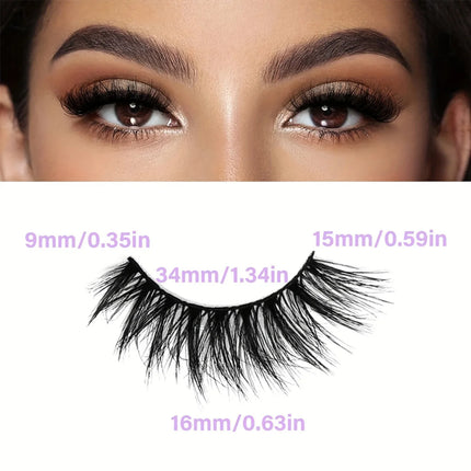 5 Pairs Cat eye Eyelashes 3D Natural False Lashes Fluffy Soft Cross Clear Band Lashes Manga Lashes Wispy Eyelash Makeup