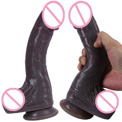 New Skin Double Penetration Realistic Dildo Big Huge Penis Suction Cup Cock Dick Anal Plug Sex Toys For Women Prostate Massager