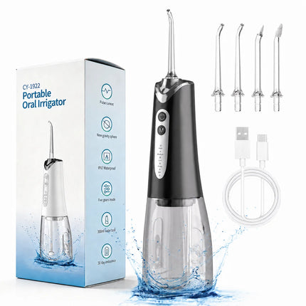Portable Wireless Water Flosser 300ml Oral Irrigator 5 Modes 4 Nozzles IPX7 Waterproof Deep Cleaning Of the Mouth And Teeth New
