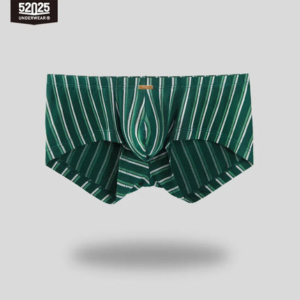 52025 Premium Striped Modal Boxers – Enhanced Large Support Pouch, Ultra-Smooth Ribbed Texture and Sculpted Comfortable Fit