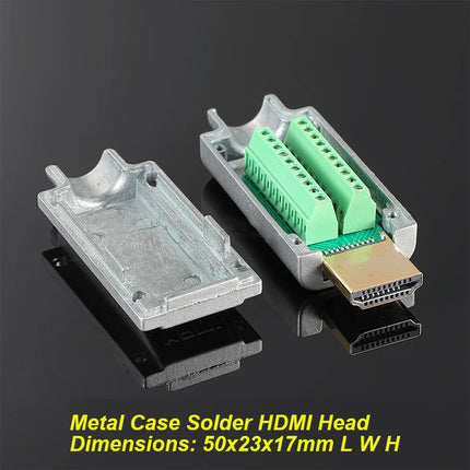 Solder-Free HDMI Male Connector Plug with Shell Kit - Easy DIY Upgrade for Repairing HDMI Cable Ends & Wires