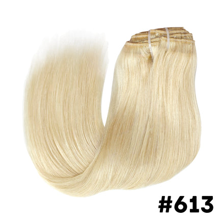 Straight Clip In Extensions Human Hair Brazilian Clip In Natural Black Color Clip Ins Remy Hair For Women Clip in Extension 120G