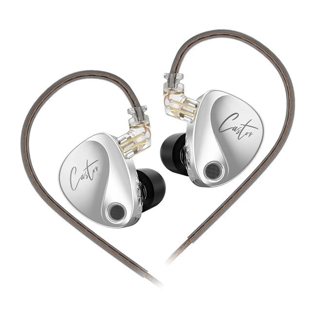 KZ Castor In Ear HiFi Earphone 2 Dynamic High-end Tunable balanced armature Earphones Monitor Headphone Cancelling Earbuds
