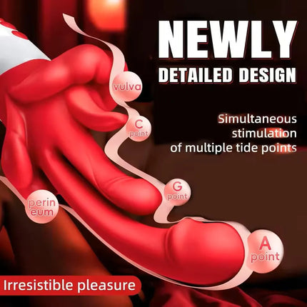 5 IN 1 Swings Tongue Dildo Vibrator for Women G Spot Stimulator for Clitoral Vaginal Anal Female Masturbator Adult Sex Toys