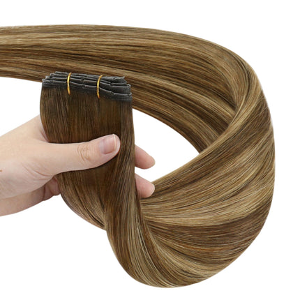[New] Moresoo Butterfly Weft Hair Extensions Pu Hole Weft Hair Extension Add Volume Real Hair Invisible Double Sided Genius Weft