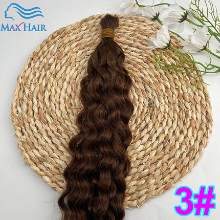 Wholesale Red Deep Wave Hair Bulk for Boho Braids 100% Human Hair Extensions No Weft Blonde Red Curly 613 Vietnamese Hair 30inch