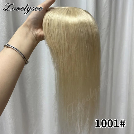 12x13cm Skin Scalp Topper Hair Piece Clip in Natural Hair Topper for Women 10"-14" Straight Brazilian Remy Human Hair Topper