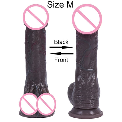 New Skin Double Penetration Realistic Dildo Big Huge Penis Suction Cup Cock Dick Anal Plug Sex Toys For Women Prostate Massager