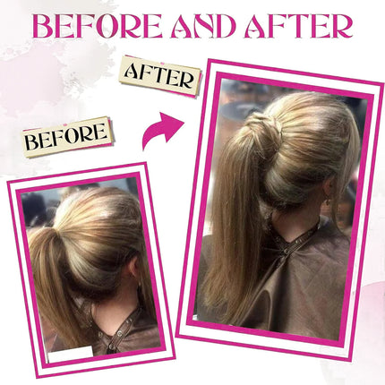 Ponytail Extension Human Hair For Women Clip In Ponytail Hair Extension Straight Hair Pieces #4/27 Color Wrap Around Ponytail