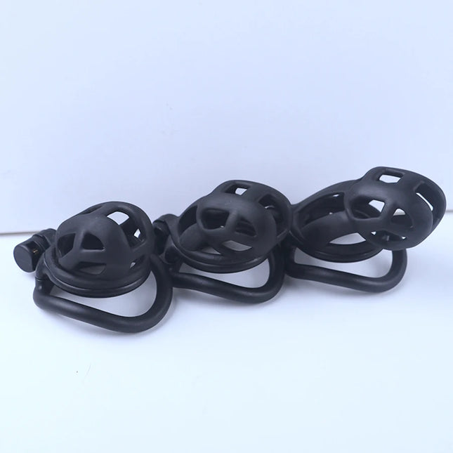 2025 new men's chastity lock black smooth SM erotic men's toy, Valentine's Day gift (purchased separately with chastity lock str