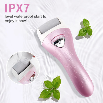 Pritech Foot Callus Dead Skin Remover Rechargeable Electric Pedicure Tools Professional Hard Cracked Dry Skin Spa for Bath