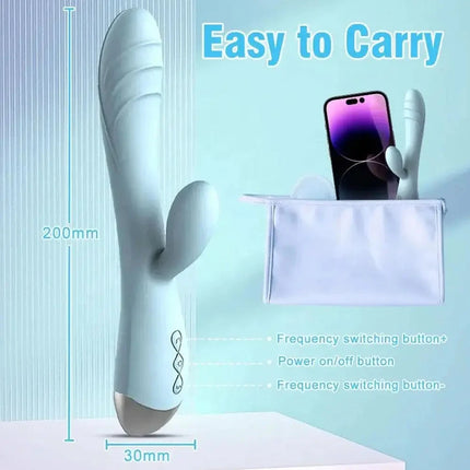 Rabbit G Spot Vibrator Female Clitoral Stimulator Vagina Vibrating Massager Anal Dildo Masturbator Adult Goods Sex Toy for Women