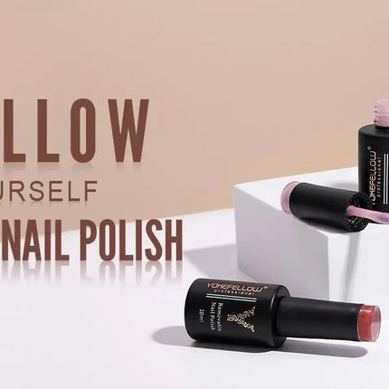 YOKEFELLOW 10ml Jelly Nude Gel Nail Polish High Quality Translucent Pink Nail Gel Varnish Soak Off UV Gel Polish Long Lasting