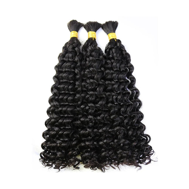 Boho Braids Human Hair Bulk Braiding Hair Water Wave Human Hair Unprocessed Remy Bulk Hair No Weft Bundle Hair For Braiding