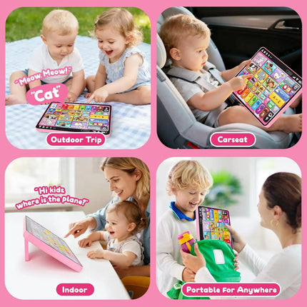 2026 New Learning Tablet for Toddlers, Trilingual Learning Toys with Music & Sound, Speech Therapy Toys for 12 Months Boy Girl, Musical Baby Birthday Toys for 1 Year Old Girls, Toddler Educational Toys Birthday Christmas Gift