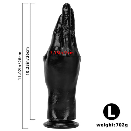 Black Hand Expansion Fist for Male Female Masturbation Climax Foreplay Anal Plug Expansion Realistic Silicone Sex Toy