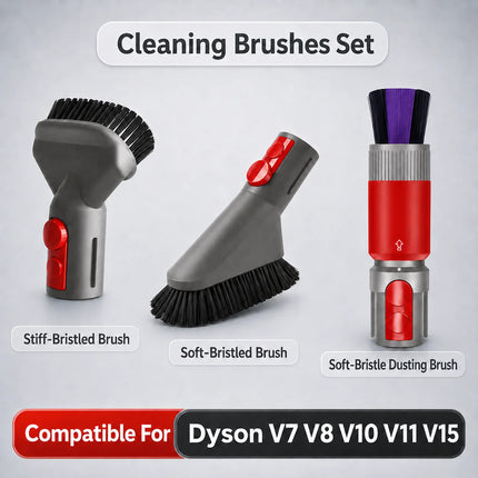 Compatible For Dyson V7 V8 V10 V11 V15 Vacuum Accessories 11Pcs Attachment Tool Kit Crevice Brush Hose Holder Dock Stand Parts