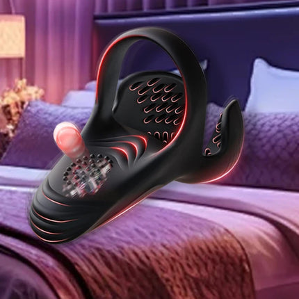 Penis Cock Ring Vibrator for Men Wireless Testicle Stimulator Male Remote Control Glans Massager Masturbator Sex Toy for Men 18+