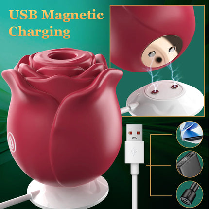 Powerful Vagina Sucking Vibrator Rose Toy for Women with Sucking Vibrating 20Modes Anal Sex Toy Clitoral GSpot Nipple Vibrator