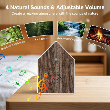 Bird Chirping Sound Box Singing Speaker Realistic Audio Birdsong Music Box Decoration for Interior Relax Home Travel Sleep Gifts