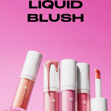 YOUNG VISION 3 Colors Lightweight Moisturizing Liquid Blush for Lips & Cheeks Highlighting & Color Showing Blush