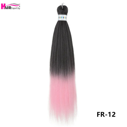 Easy Braids 26Inch Synthetic Jumbo Braids Hair Extensions Ombre Colorful Braiding Hair Pre Stretched Hair Expo City