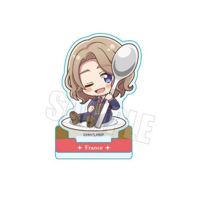 Anime Hetalia Acrylic Stand France Chibi Figure Yummy Spoon Sign Plate Itabag Backpack Decor Desk Ornament Gift keychain