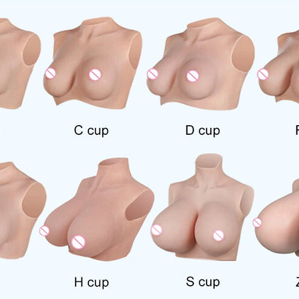 U-CHARMMORE New Process With Bloodshot Design Soft Silicone Breast Forms No-Oil Realistic Boobs For Transvestites