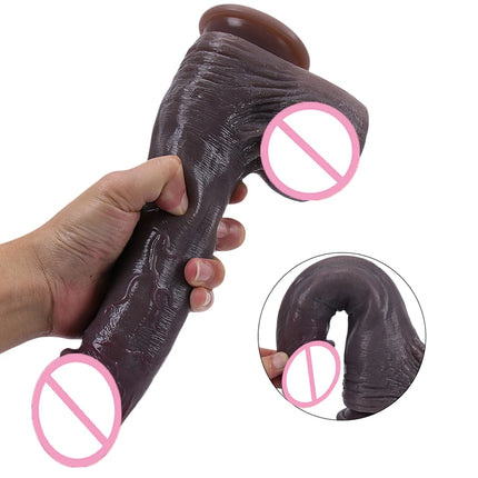 New Skin Double Penetration Realistic Dildo Big Huge Penis Suction Cup Cock Dick Anal Plug Sex Toys For Women Prostate Massager
