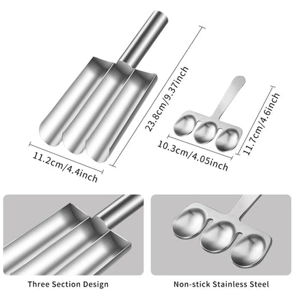 Easy-Release Non-Stick Meatball Maker Set - Manual Meatball Spoon for Effortless Fish Balls-Ideal Kitchen Tool for Home Cooking