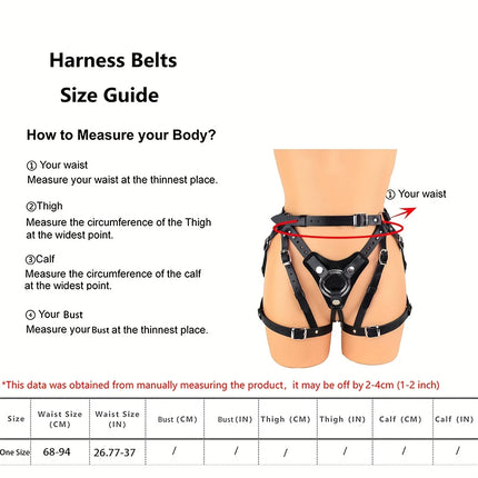 Women's Leather Strapon Harness Leather Leg Harness Bondage BDSM Woman Wear Gift Party Outfit Women Sexy Lingerie Accessories