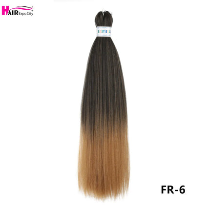 Easy Braids 26Inch Synthetic Jumbo Braids Hair Extensions Ombre Colorful Braiding Hair Pre Stretched Hair Expo City