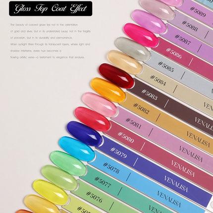 VENALISA 10ml Nail Gel Polish 108Colors HEMA/TPO Free UV LED SoakOff Long Lasting High Gloss Base TopCoat for Salon DIY Manicure