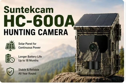 Solar Wildlife 50MP 4K Video Trail Camera with Night Vision 0.3s Motion Activated Waterproof for Outdoor Hunting Garden Monitori