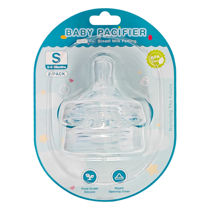 MAMIJOY Newborn Pacifier PP Round Head Cross Hole Food Grade Silicone For 0-6 Month Newborn Pacifier Baby Nipple BPAFREE BY05